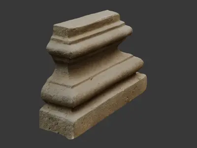Architectural Concrete Molding 3D Scan Low-poly 3D model
