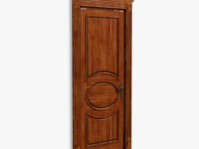 Door0031 ornate wooden door 3D model