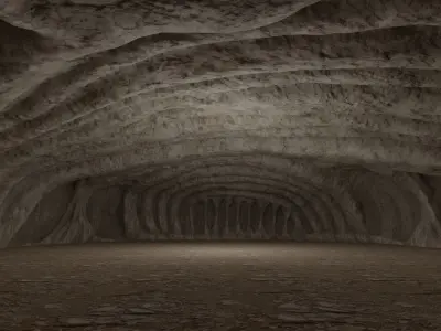 Modular Dungeon Caves - Chambers Corridors 29 Pieces Low-poly 3D model
