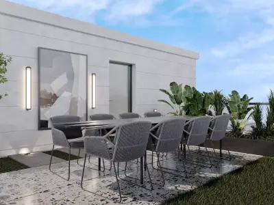 Roof Outdoor Landscape with Modern Design 3D model