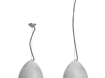 Concrete Pendant Lamp Free 3D model