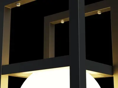 Lightica Designer Lamps set of 4 3D model