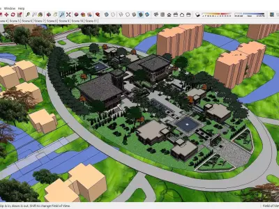 Sketchup Recreational and tourist complex 218 3D model