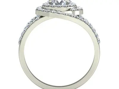 Women Wedding Engagement Two Band Ring 3D print model order