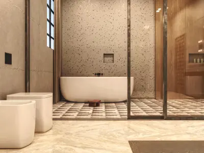 Japandi Bathroom 3D model