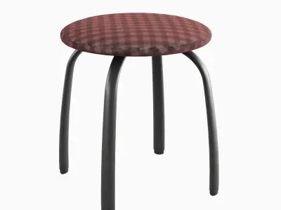 Steel Stool F 05 3D model