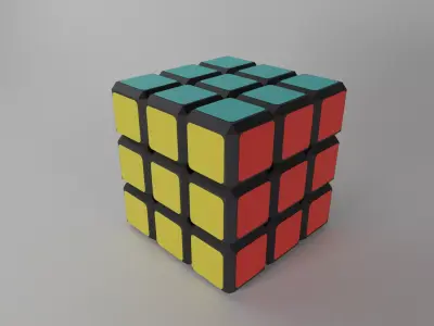 Rubik cube Free low-poly 3D model