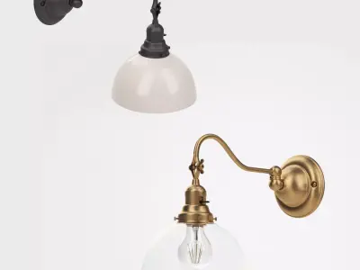 Fords Mill Single Swing-Arm Sconce 3D model