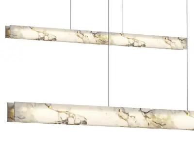 WOMO Linear Alabaster Chandelier 3D model