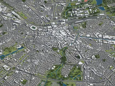 Eindhoven  Low-poly 3D model