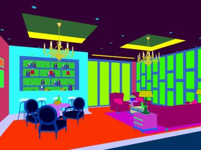 Business Restaurant - Coffee - Banquet  133 3D model