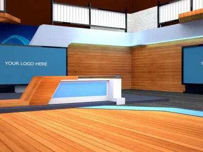 virtual set for tv shows 3D model