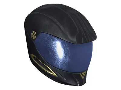 Female Sci-fi Helmet Low-poly 3D model