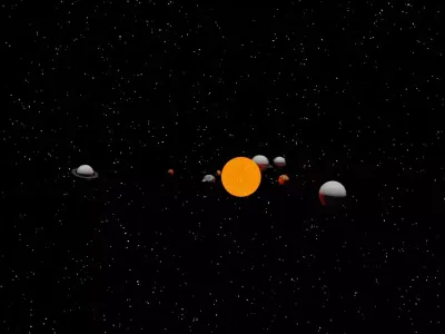 Solar system Free low-poly 3D model