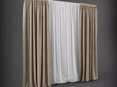 Curtain 3D model 2 3D model