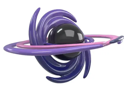 Cartoon Black Hole v1 003 Low-poly 3D model