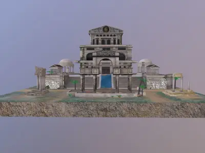 Event Building Low-poly 3D model