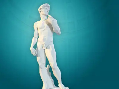 Low Poly Statue of David Low-poly 3D model