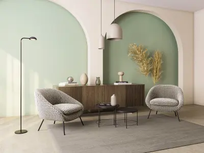Interior scene living room 12 3D model