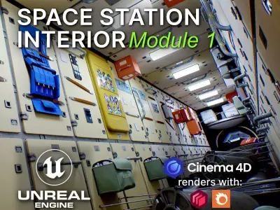 Space Station Interior Module 1 3D model