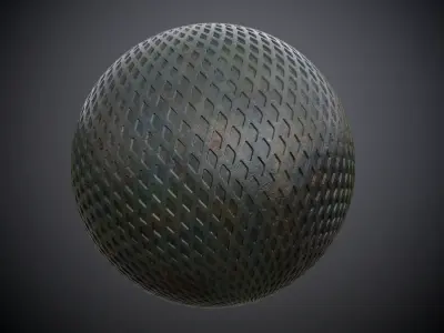 Metal Army Plate Diamond Seamless PBR Texture Texture