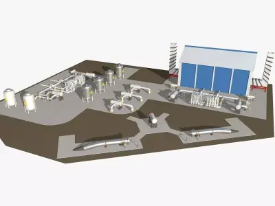 Industrial Scene Model 3D model