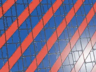 Red Blue Sci-Fi Metal Panel PBR Seamless Texture