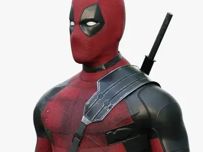  Deadpool Rigged Realtime - GameRess - Blender Eevee 