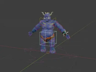 OGRE LOWPOLY GAME READY  3D CHARACTER Low-poly 3D model
