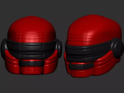 helmet high poly sculpt 3d printable ver 7 3D model 3D model
