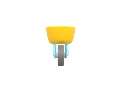 Cartoon Wheelbarrow v1 001 Low-poly 3D model