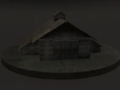 Farm Barn Low-poly 3D model