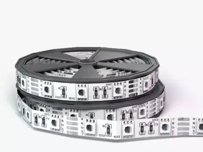 Led tape in a plastic case 3D model