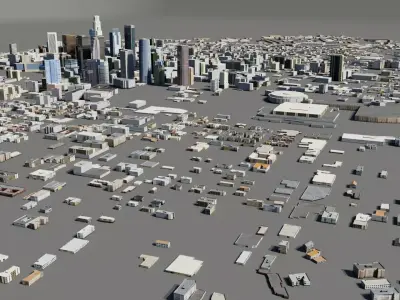 Big City Low Poly Low-poly 3D model