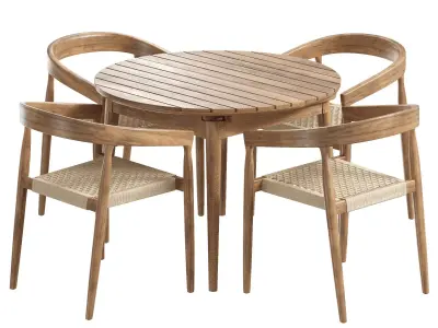 Tenay table Visby chair 3D model