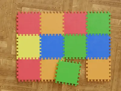 Floor Puzzle decoration 3D model