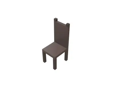 Voxel Chair v1 003 Low-poly 3D model