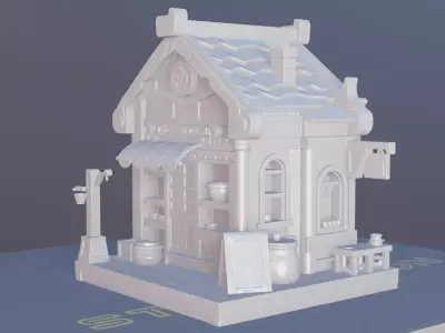 House Model Paintable Architectural Miniature 3D print model