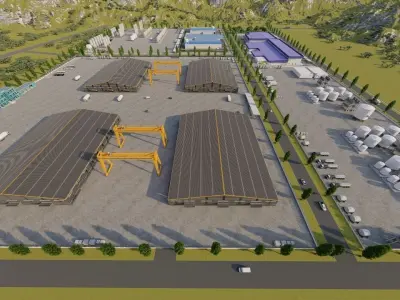 Industrial Factory-Factory building 3D model