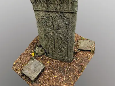 Cross stone 3D model purchase