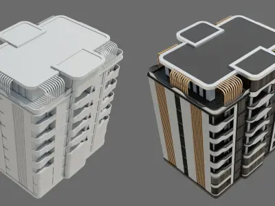 Residental Building ID014 3D model
