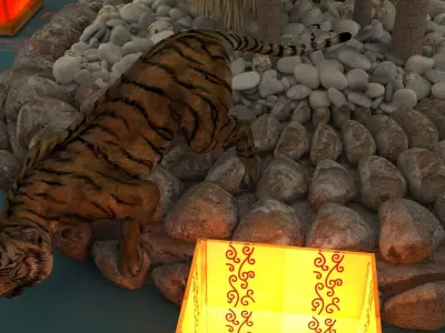 Chinese drinking tiger  3D model