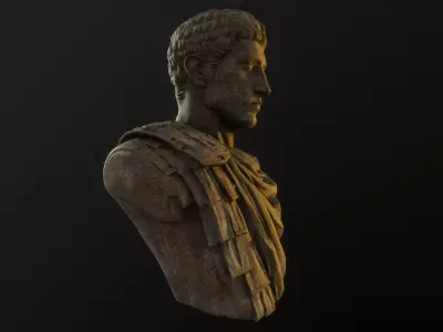 Roman Warrior Bust 3D model