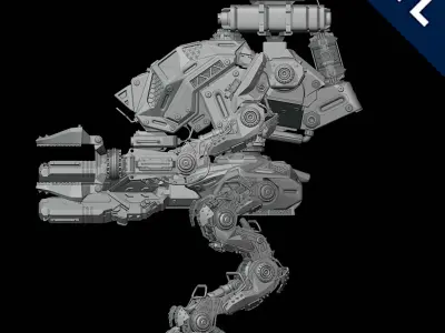 Rhino - Mech 3D print model