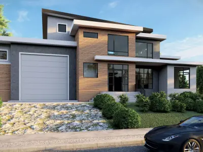 Modern House - BIG-GR Low-poly 3D model