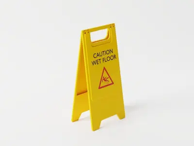 WET FLOOR SIGN 3D model