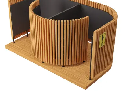 Beach changing room 3D model