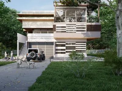 house in the wood 3D model