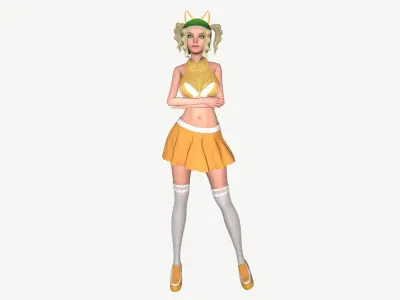 Cosmo fox Low-poly 3D model