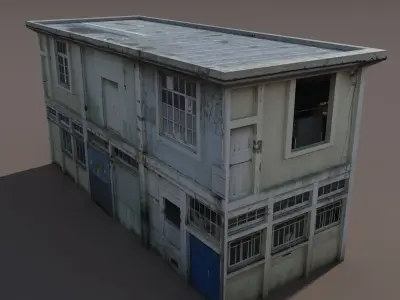 Derelict House Low poly 71 3D model